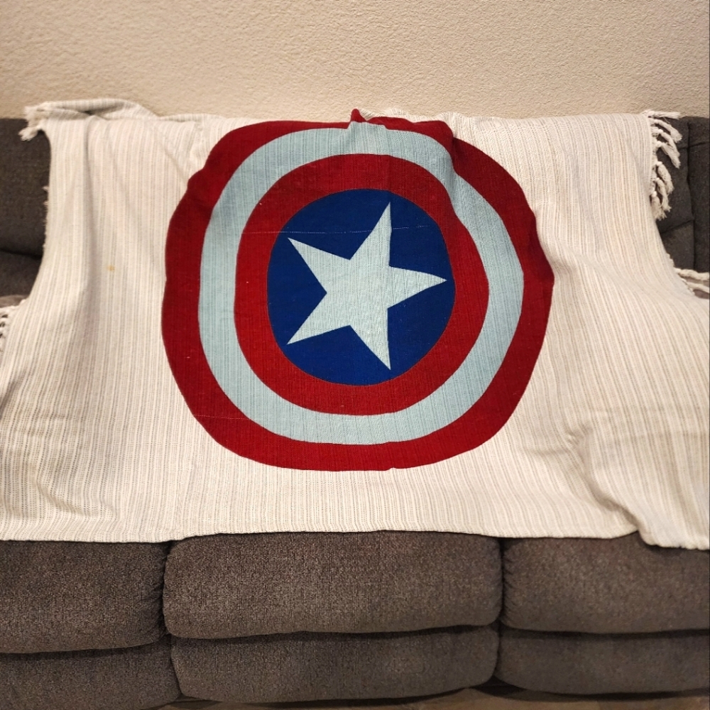 Captain America throw blanket